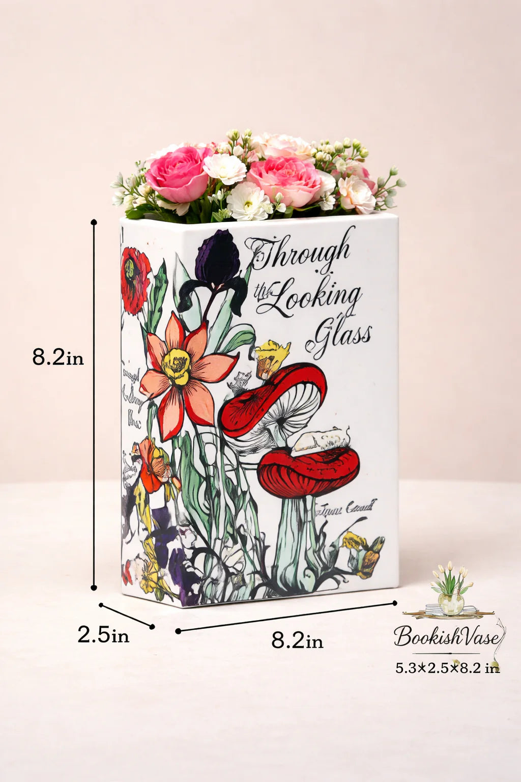 Hearth Wood Large Ceramic Book Vases